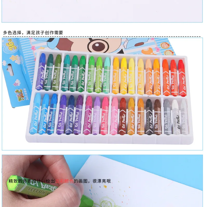 Hot Sales Creative-Children Crayon Environmentally Friendly Crayon Students Fine Art Graffiti Drawing Pen Oil Painting Pen Custo
