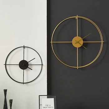 

Wall Decoration Wrought Iron Clock Restaurant Background Hanging Decor Pendant Creative Simple Home Decoration Office Ornaments