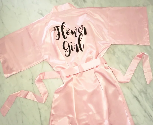 Robe À Fleurs Personnalisée Pour Filles, Peignoir En Satin Doré, Noms  Personnalisés, Robe De Nuit Monogramme, Robe De Fille D'honneur, Kimono -  Party & Vacances Diy Décorations - AliExpress