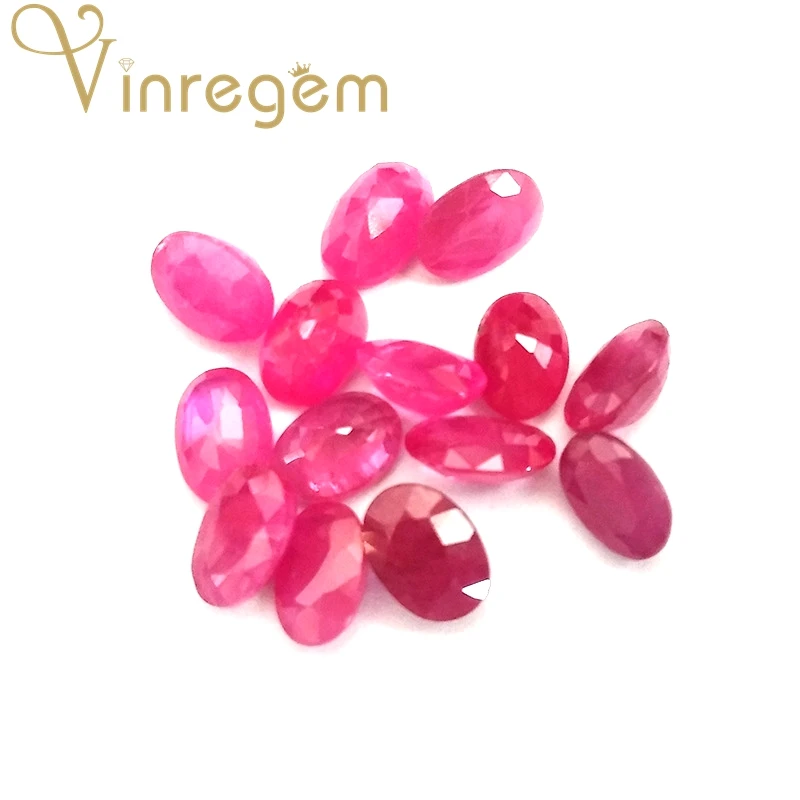 

Vinregem Top Quality 1 PCS Natural Oval Cut 5*7MM Unheated Burma Ruby Loose Gemstone DIY Stones Fine Jewelry Wholesale Lots Bulk