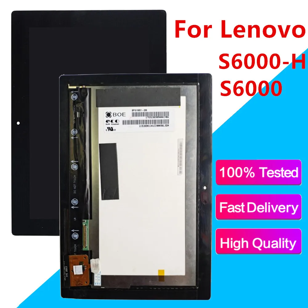 10 1 &quotдля Lenovo S6000 F ЖК дисплей с сенсорным экраном дигитайзер датчики полная