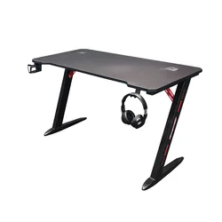 Bureau de jeu ergonomique moderne et Simple, feuille noire, pour ordinateur de jeu, mobilier de maison OF50ZZ 