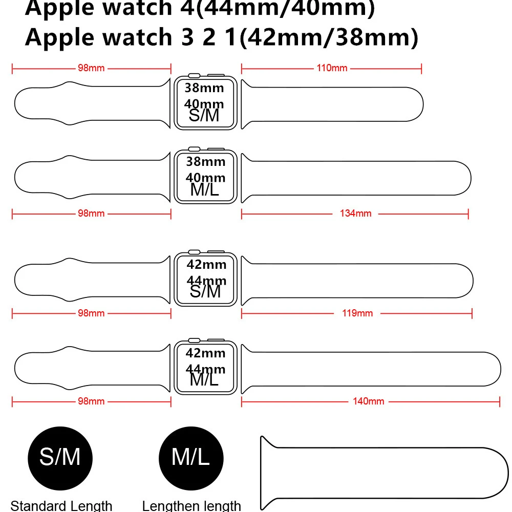 Силиконовый ремешок для часов Apple Watch 5 4 44 мм 40 мм спортивный ремешок для iWatch серии 3 2 1 38 мм 42 мм полосы