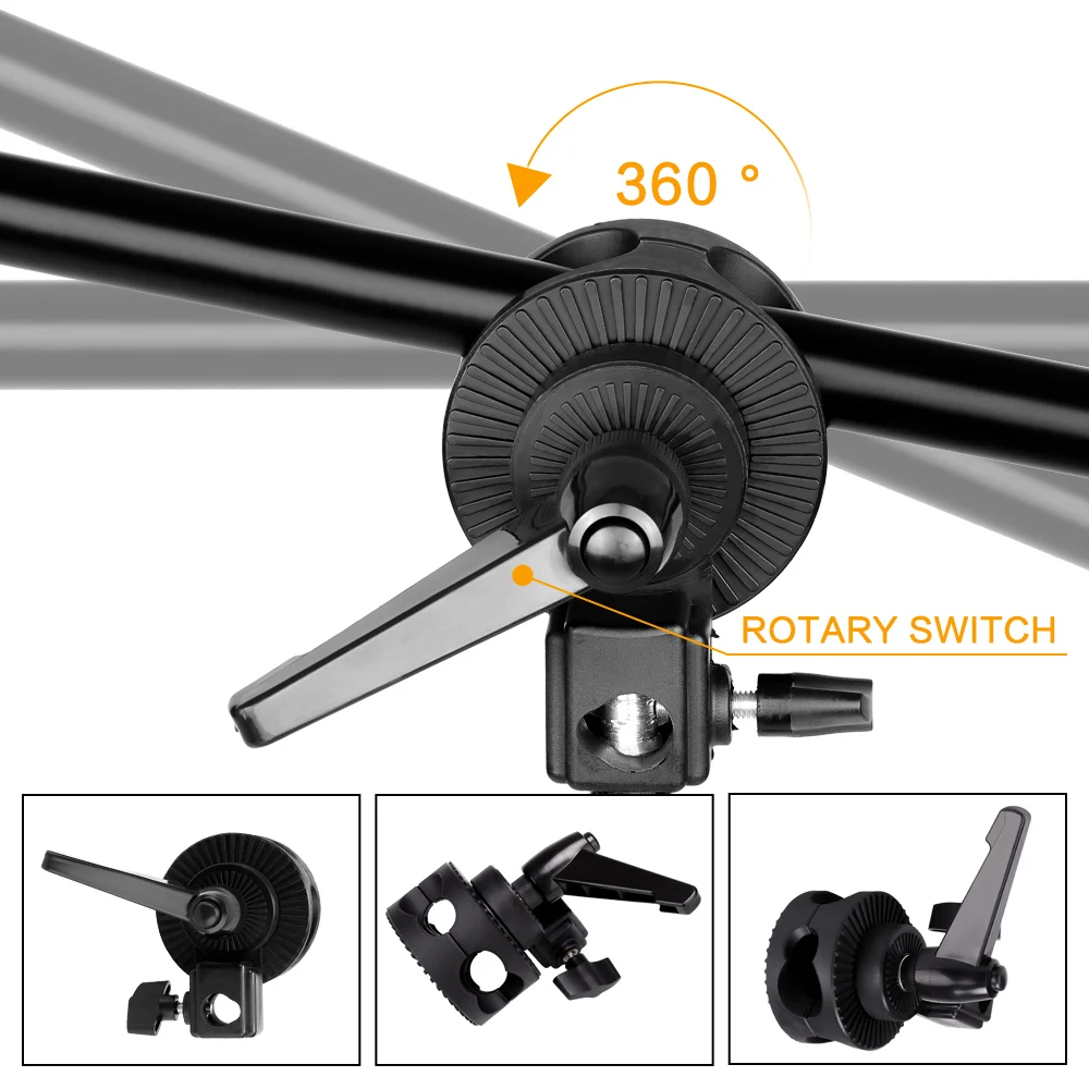 Kit de iluminación de estudio de fotografía, Softbox, brazo para vídeo y YouTube, conjunto de iluminación continua profesional, estudio fotográfico - Imagen 3