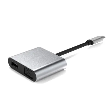 

Hot Sale USB C Hub USB3.1 Type-C to HDMI Adapter Dock with 4K HDMI VGA OTG PD Charge