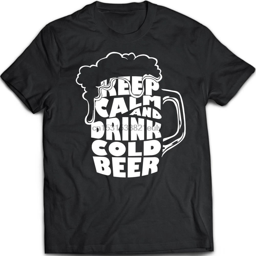 Футболка унисекс с надписью &quotKeep Calm & Drink" подарок папе на день рождения