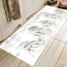 Мягкий коралловый флисовый Рождественский коврик, нескользящий моющийся напольный коврик, коврик для дома, украшение