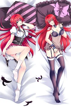 

High School DxD Body Pillow Cover Case Anime Rias Gremory Sexy Girls Pillowcase Peach Skin 2 Way Throw Pillow case