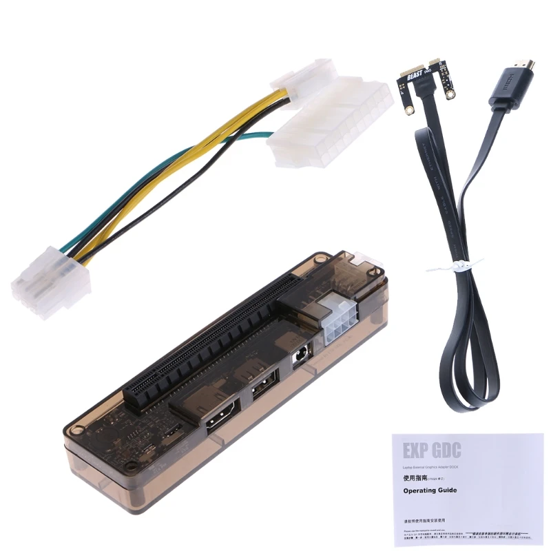 Novel-pcie pci-e v8.4d exp gdc placa de vídeo portátil externo doca/portátil docking station (mini versão de interface pci-e)