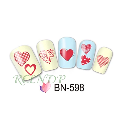 Наклейка для ногтей художественное украшение слайдер Любовь Сердце Звезда
