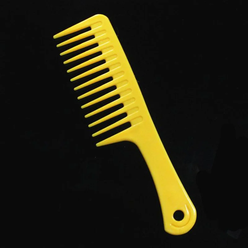Разные цвета! 1 шт. салон парикмахерские антистатические ручки широкий зуб Hairburshes расческа для волос распутывание Массаж Инструменты для укладки