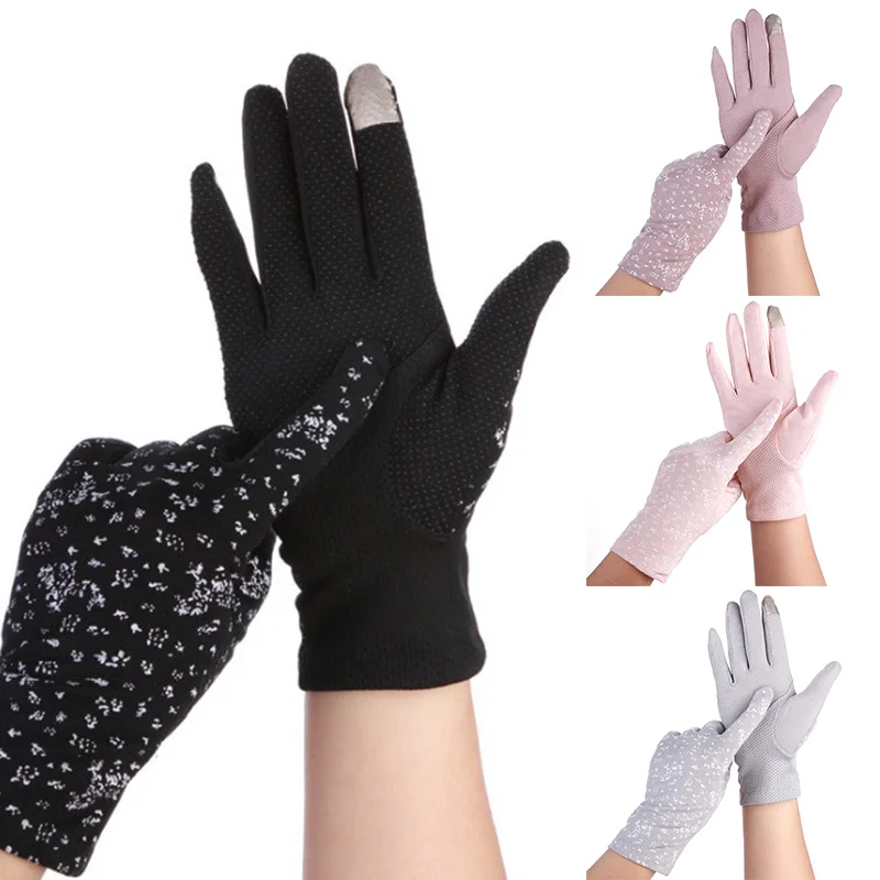 Women Sunscreen Stretch Gloves Summer Spring Lady Touch Screen Anti UV