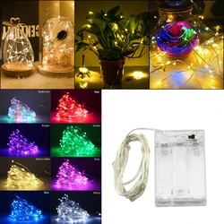 2M 5M 10M LED Lights Strips Lights String Copper Wire AAA Battery Christmas Decor Light for Garland Holiday Fairy Wedding Party