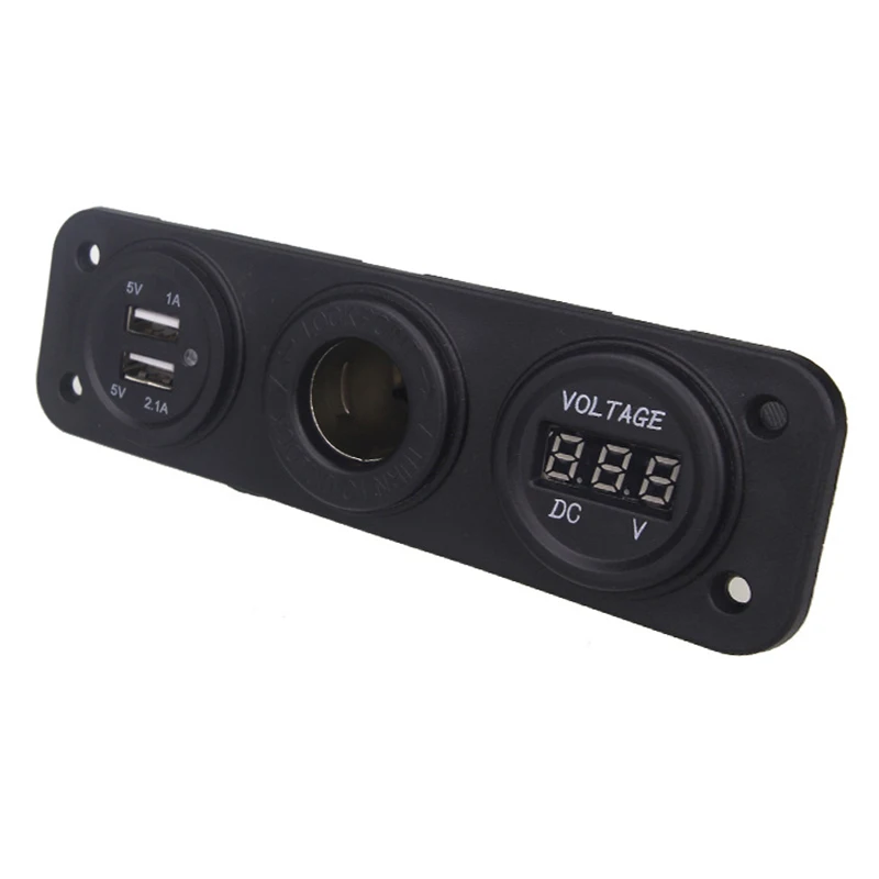 Универсальное автомобильное зарядное устройство для мотоцикла двойной адаптер