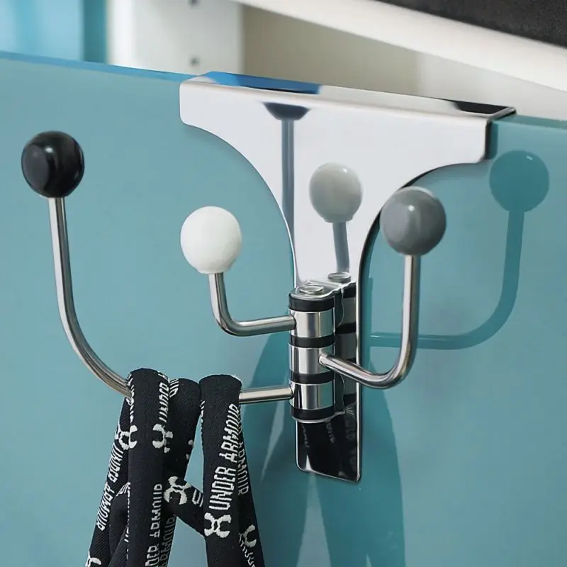 

Door Back Hook Three Rotatable Stainless Steel Hangers Hat Coat Nail Free Ceramic End Anchor Door Board Wall Under 4.5 CM