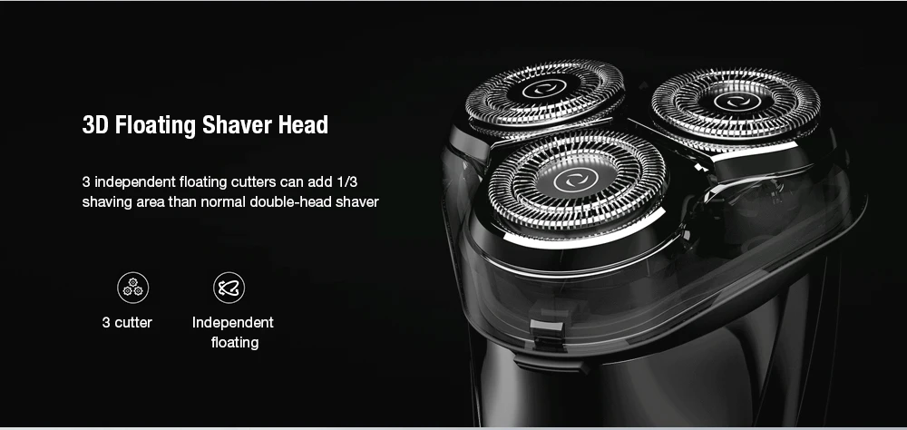 Бритва для электробритва Xiaomi enchen для мужчин, перезаряжаемая машинка для сухого влажного бритья с 3 головками, триммер для бороды, моющийся, с двойным лезвием станок для бритья