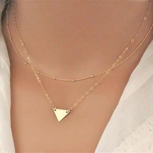 Fashion new Pendant Necklace Women Temperament Geometric Triangle Chain Female Party Jewelry Gift | Украшения и аксессуары