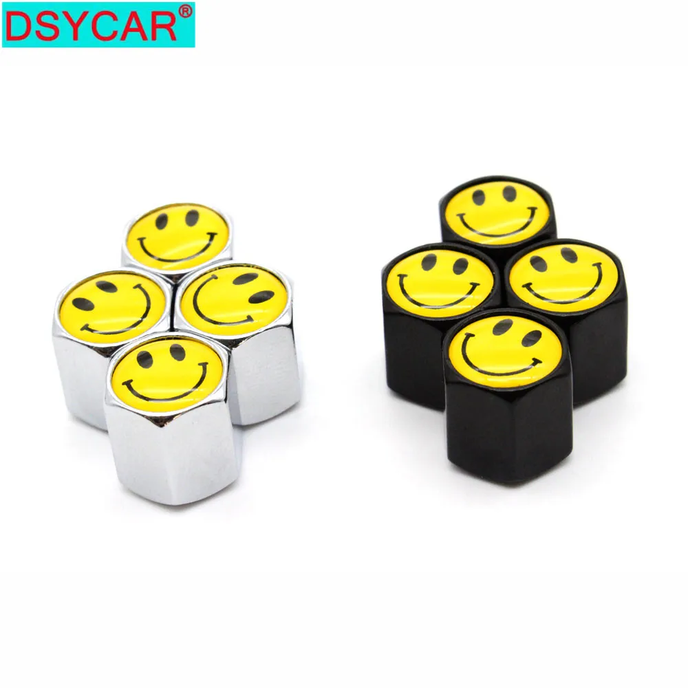 

DSYCAR 4Pcs/Set Car Styling Zinc Alloy Car Tire Valve Caps Wheel Tires Tire Stem Air Cap Airtight Covers