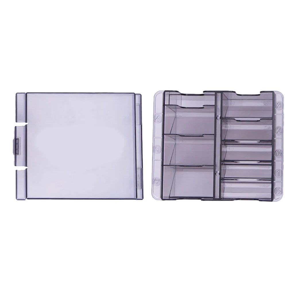 Transparent Hair Clipper Storage Box，Organizer Base Case, Electric Fader Caliper Comb Storage Hairdresser Tool