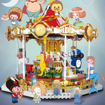 

XINGBAO Classic Carousel Architecture Building Blocks 2592pcs Figures Bricks Birthday Toys Compatible DIY MOC Creator Series