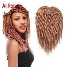 AliRobam синтетические Сенегальские твист 12 дюймов Короткие чистые/смешанные Омбре вязанные косички наращивание волос крючком Твист волосы 22 корня/упаковка