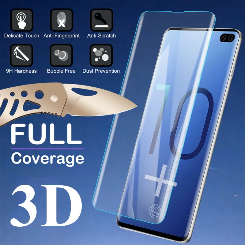 3D Защитное стекло для samsung galaxy s10 plus s10e Защитная пленка для экрана s8 s9 plus s 8 9 10 e Закаленное стекло Защитная пленка для камеры trem