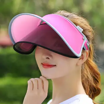 

SANWOOD Summer Unisex Outdoor Sports Topless Anti-UV Sun Cap with Clear plastic lens Visor Hat Breathable Sunhat