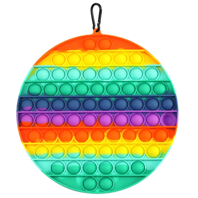 Pop Fidget Reliver Stress Toy Rainbow Push Bubble Antistress Toys Adults & Children Sensory Toys to Relieve Autism Free Shipping 20X20 CM