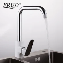 FRUD Polished Chrome Kitchen Faucets Single Handle Stainless Steel Taps Hot and Cold Water Mixers Crane Tapware R40301