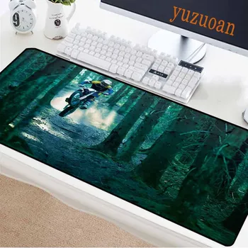 

Yuzuoan Computer Game Mouse Pad Natural Rubber Non-slip Speed Version Jungle Off-road Motorcycle Home Keyboard Desk Mat