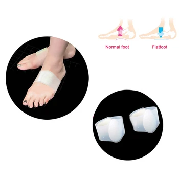 

1 Pair Brace Protection Relief Fasciitis Unisex Arch Support Soft Orthotic Insoles Bandage Massage Foot Care Silicone Gel