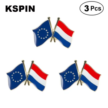 

EU & Netherland Frendship Lapel Pin Brooches Pins Flag badge Brooch Badges