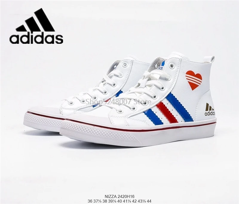 Кроссовки Adidas Clover Nizza женские кожаные высокие кеды для кампуса размер 36-44 красные