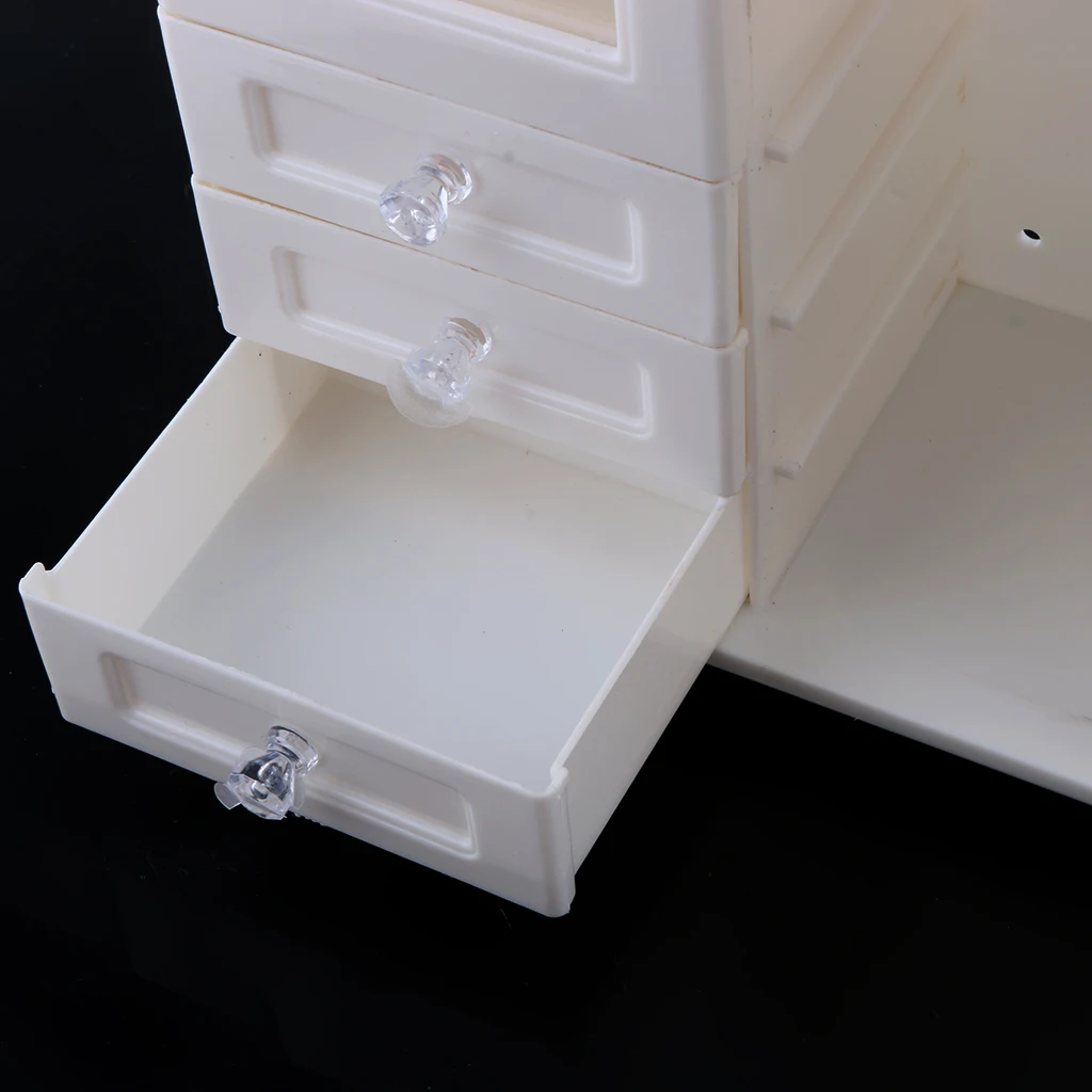 Dollhouse Miniature Bedroom Furniture Storage Wardrobe Closet for Kids Gift