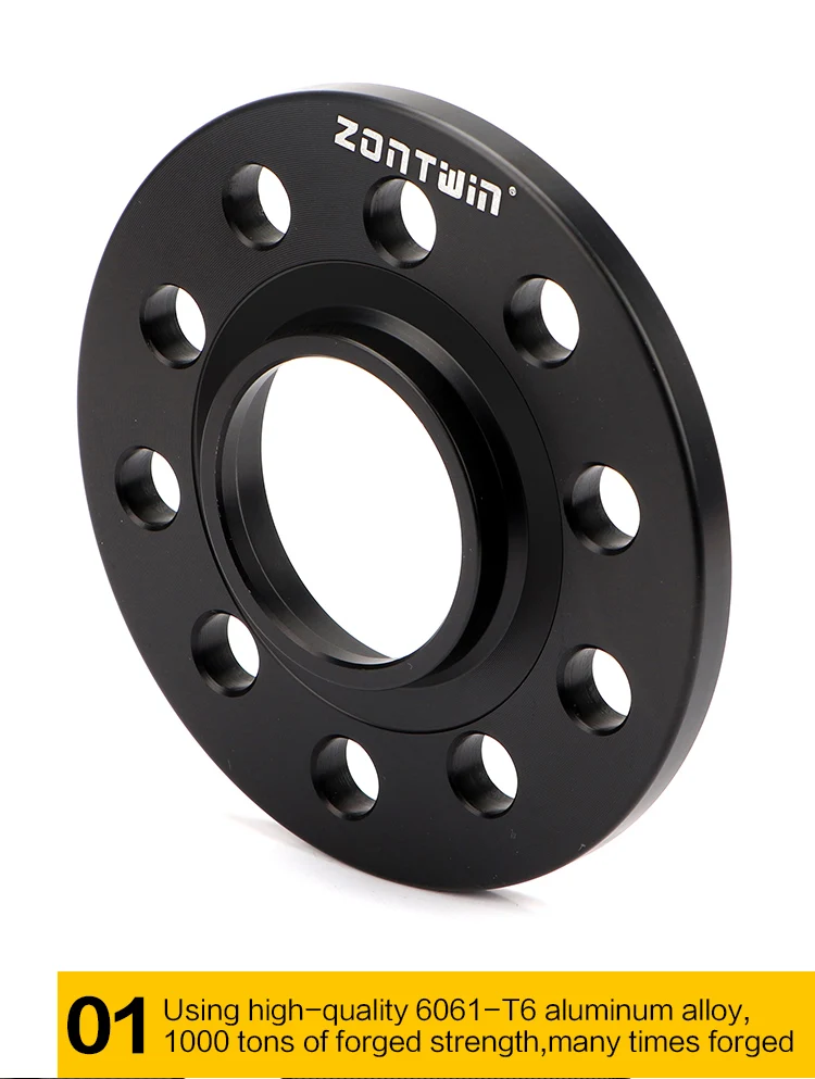 PCD from 108mm to 130mm 2pc 1/2 Flat Wheel Spacer for 5X108 5X110 5X112 5X114.3 5X115 5X120 5X127 5X130 5X4.5 5X4.25 5X5 5X4.75 DCVAMOUS Universal Wheel Spacers 12mm Compatible with 5 Lug Vehicle 