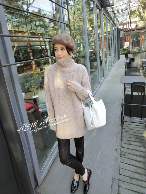 Autumn and winter new cashmere high neck knitted