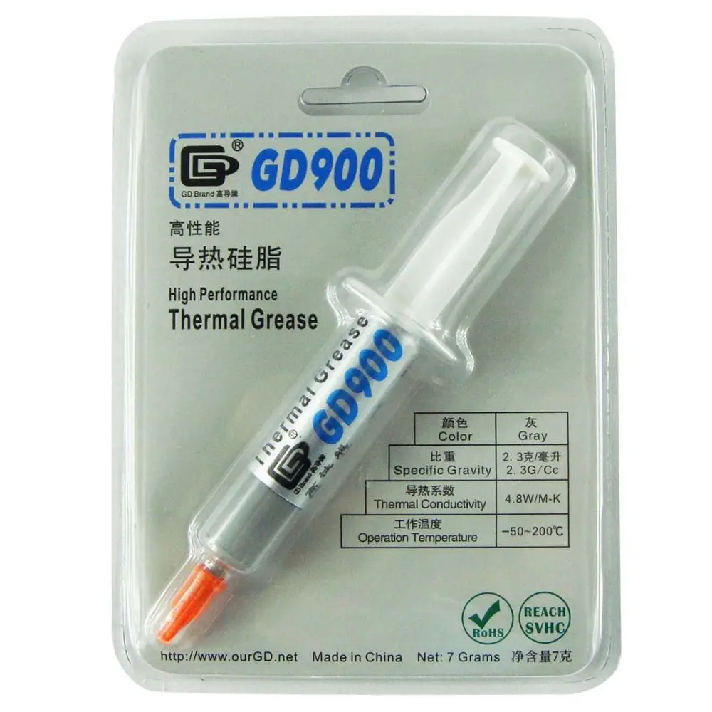 Смазка Теплопроводящая GD900 4/7/30/100/150 г для ЦП LED GPU BA BR BX ST CN|silicon chemical|silicon bonessilicone kettle