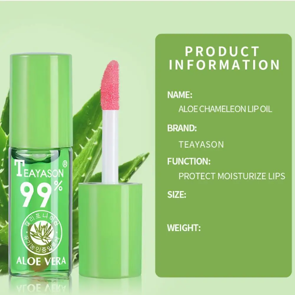

3.5g Aloe Vera Lip Gloss LIp Tint LipstickMoisturizing Color Lasting Lipstick Long Makeup Lipgloss Changing Lips Lip Stick T8Z1