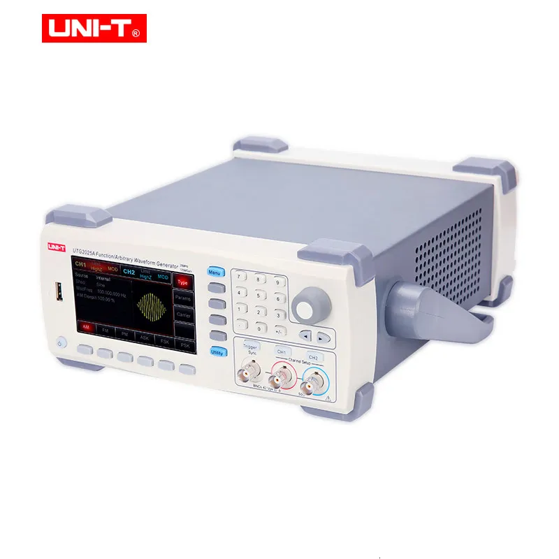 UNI-T UTG2025A Функция/генератор сигналов произвольной формы эквивалент 2 канала Независимый выходной 125 мс/с 14-bit в вертикальном направлении