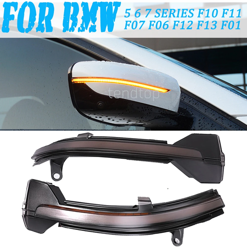 

For BMW 5 6 7 Series F10 F11 F07 F06 F12 F13 F01 Dynamic LED Turn Signal Blinker Mirror Flasher Light Car Accessories