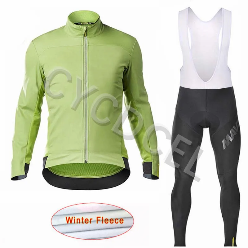 Cycling jersey 15 Mavic Pro Team, зимний теплый флисовый комплект одежды для мужчин, велосипедная майка, велосипедная одежда, Ropa Ciclismo, велосипедная одежда, 16D гелевый комбинезон - Цвет: Cycling jersey 15