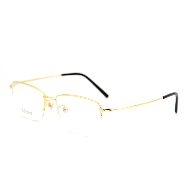 New Large Frame No Face Business Men's Eye Frame Ultralight Pure Titanium Half Frame Myopic Old Flower Eye Frame