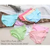 4Pcs/Lot Teenage Panties 10-14Years Underwear Children Cotton Kids Girls Solid Color Sport Colorful ► Photo 2/6