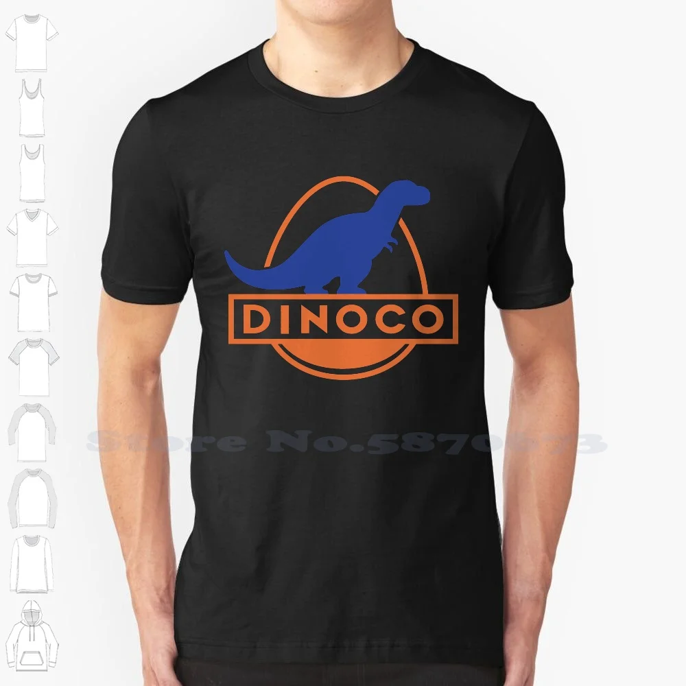 Dinoco Blue Fashion Vintage Tshirt Magliette Dinoco Cars Pixar Film Reads Benzina Cars 2 Race Piston Cup Movie Logo