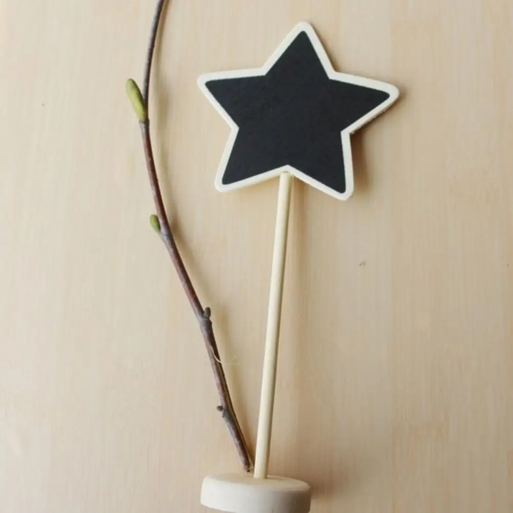10Pcs Mini Chalkboards Excellent Message Chalkboard Signs with Support Easels Wooden Blackboards