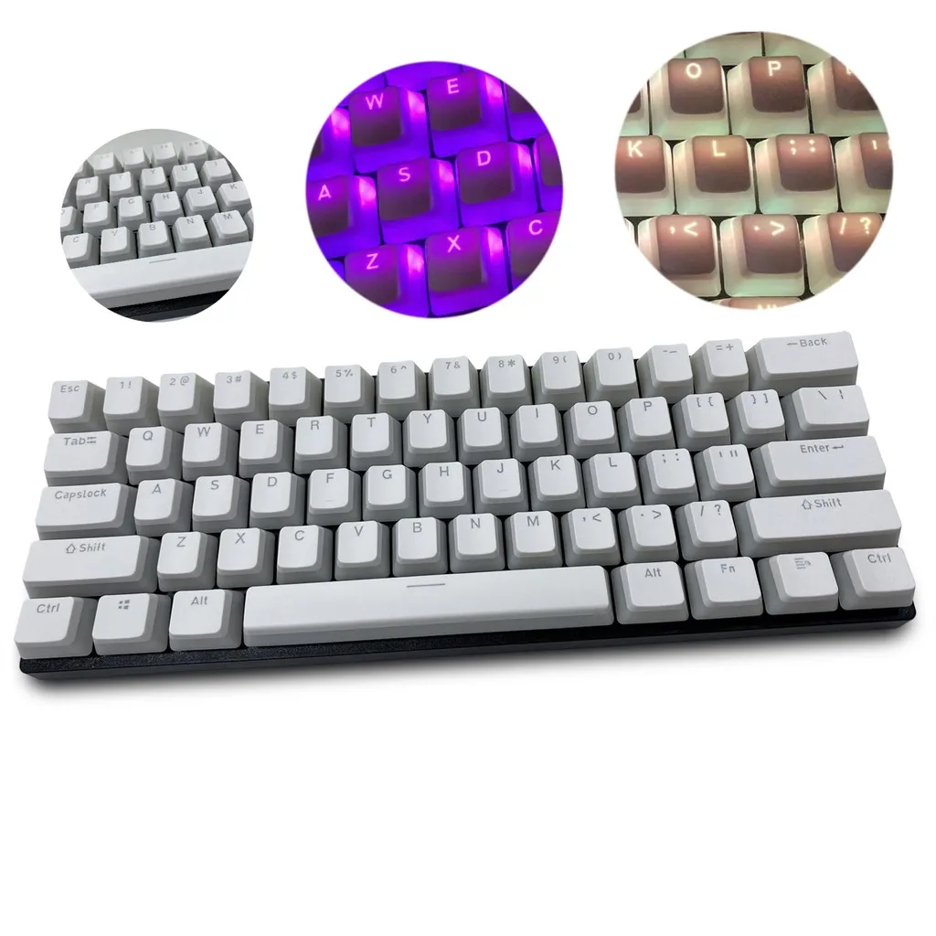 pure white pudding keycap 108 Double Shot PBT pudding keycap Ansi/ISO