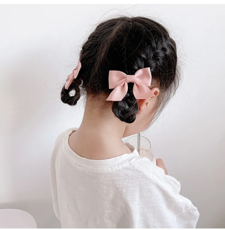 2PCS/onePair Bow Headgear Cute Sweet Little Girl Hair Accessories Summer Girls Net Red Clips Baby Hairpins Children Hair Clips 2PCS/onePair Bow Headgear Cute Sweet Little Girl Hair Accessories Summer Girls Net Red Clips Baby Hairpins Children Hair Clips