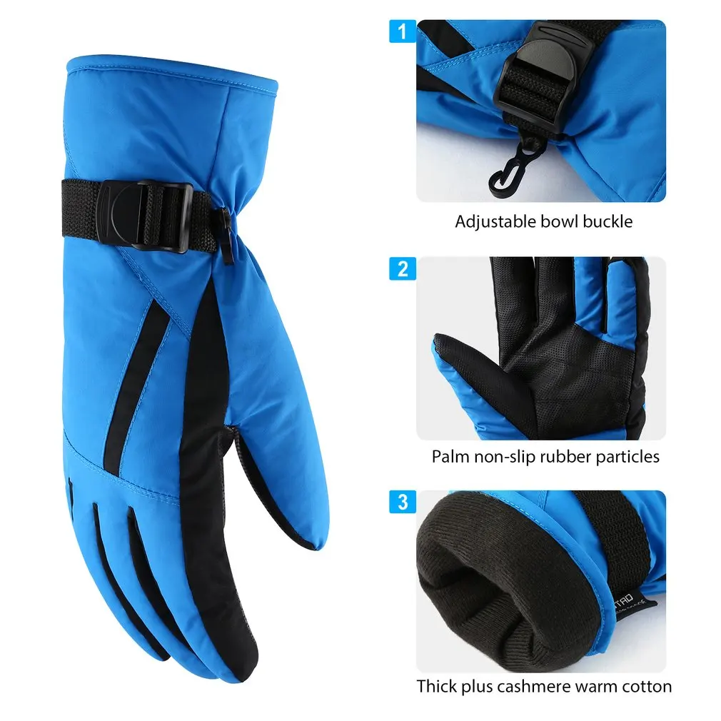 OUTAD Winter Outdoor Durable Soft Breathable Windproof& Waterproof Snow Ski Gloves Warm Mountain Climbing Gloves for Men
