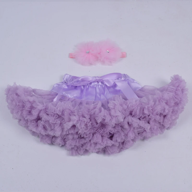 light purple Модная юбка-пачка для малышей Пышная юбка-американка для дня рождения для маленьких балерины, для детей от 3 до 24 месяцев, подарок для новорожденных, фатиновая одежда принцессы из 2 предметов - Цвет: light purple