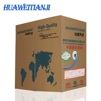 

HUAWEITIANJI Cat.6 100M CAT 6 Ethernet Cable UTP Indoor Lan Network Engineering Unshielded Twisted Pair 8*0.57 305m